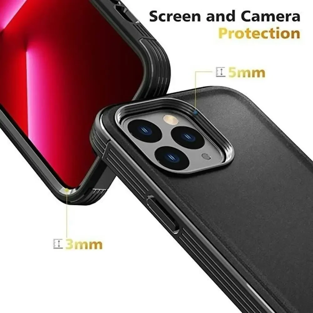 Tungsten Armor Case for iPhone 13 Pro Heavy Duty Protective w/Screen Protector